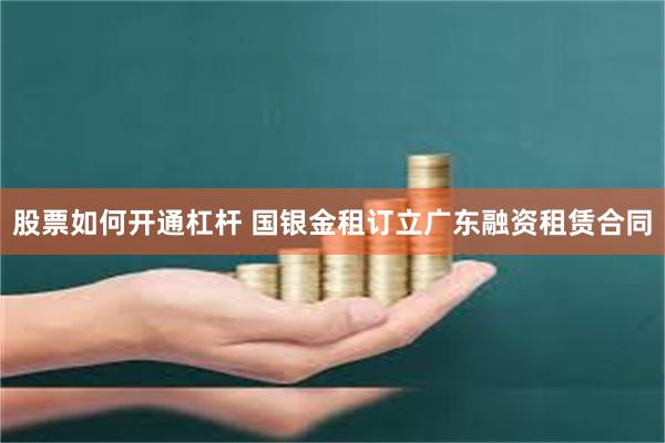 股票如何开通杠杆 国银金租订立广东融资租赁合同