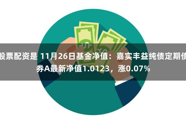 股票配资是 11月26日基金净值：嘉实丰益纯债定期债券A最新净值1.0123，涨0.07%