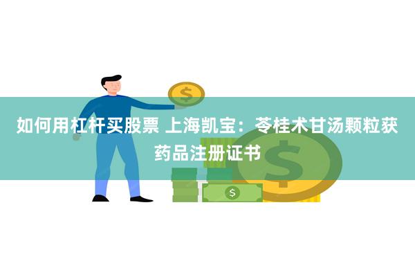 如何用杠杆买股票 上海凯宝：苓桂术甘汤颗粒获药品注册证书