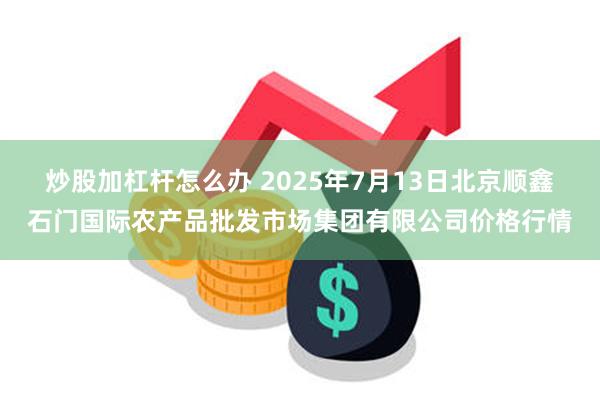 炒股加杠杆怎么办 2025年7月13日北京顺鑫石门国际农产品批发市场集团有限公司价格行情
